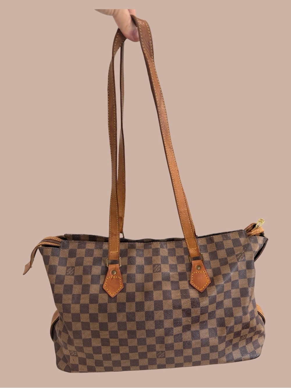 Louis Vuitton Limited Edition Centenaire Damier Columbine Zip Shoulder Bag